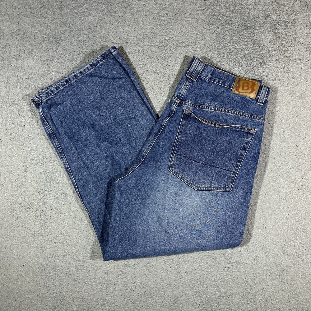 Bullhead Griffin Baggy Jeans Mens 40x32 Blue Relaxed Straight Denim Pants #3175